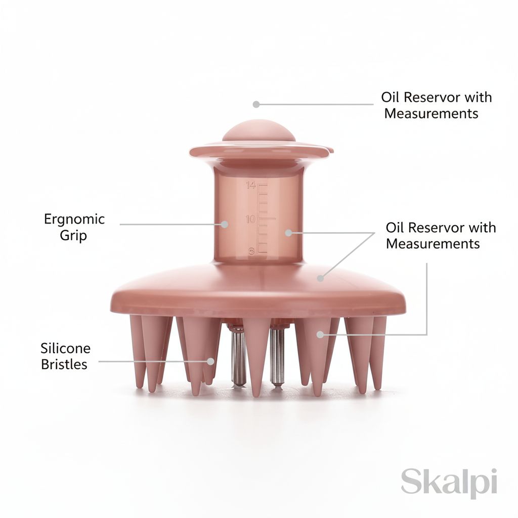 Skalpi Scalp Massager labelled diagram